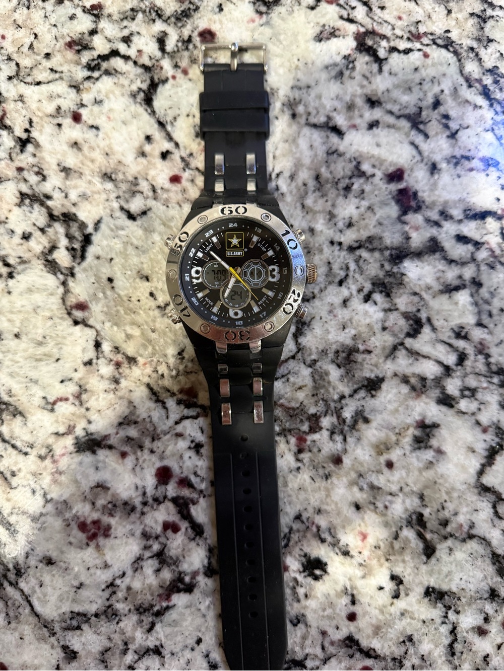 US Army Black and Silver Sport Watch